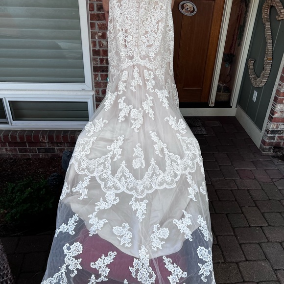 Allure Bridals Strapless Bridal Dress (Style W383) - Picture 8 of 9